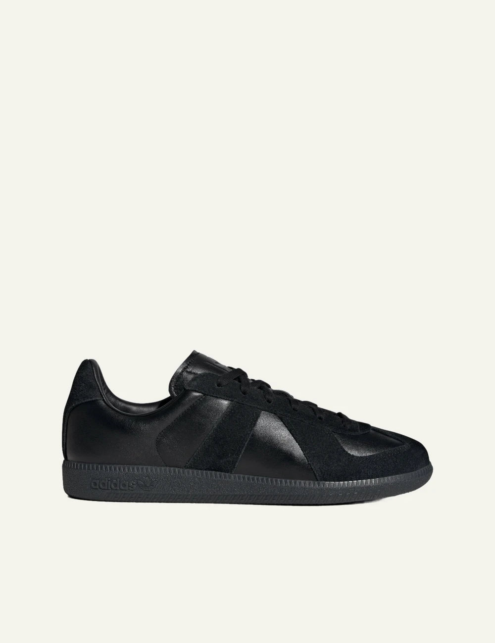 Adidas Originals BW Army men's black leather and suede sneakers side view