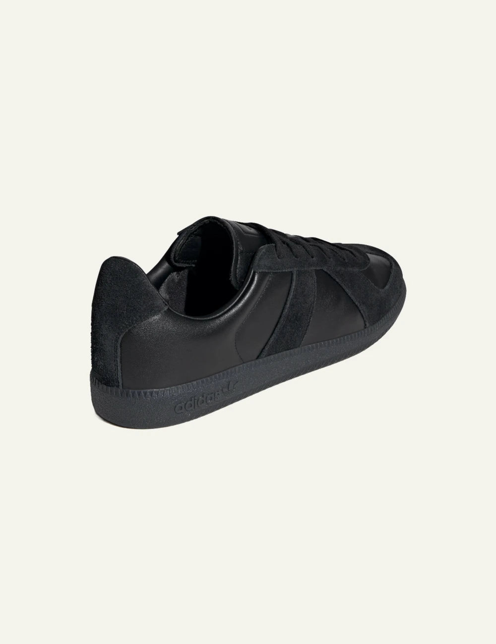 Adidas Originals BW Army men's black leather and suede sneakers back view