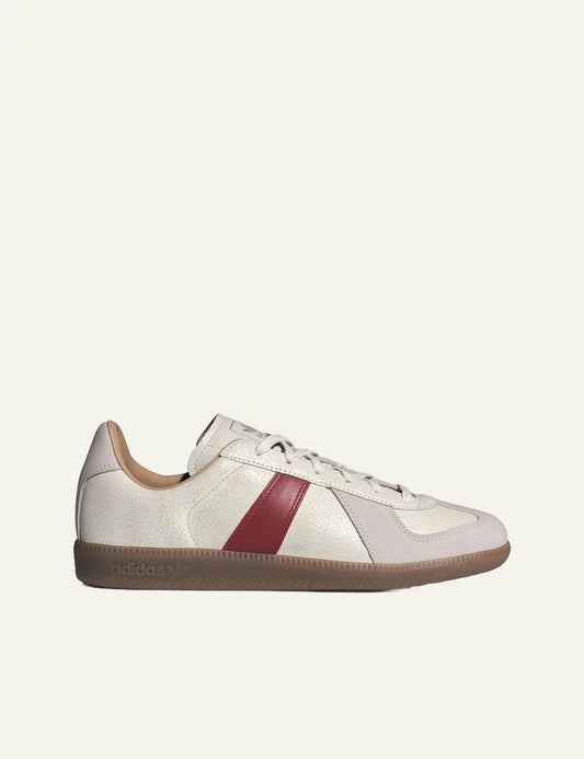 Adidas Originals BW Army white leather sneakers with red stripe and gum sole