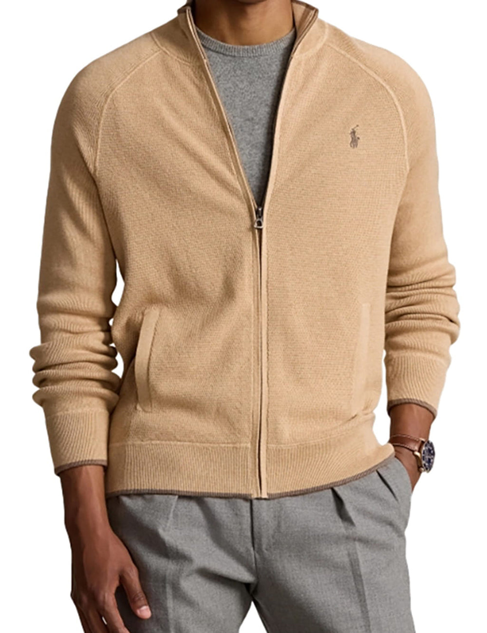 POLO RALPH LAUREN LSTXTBLKFZ-LONG SLEEVE-FULL ZIP POLO RALPH LAUREN