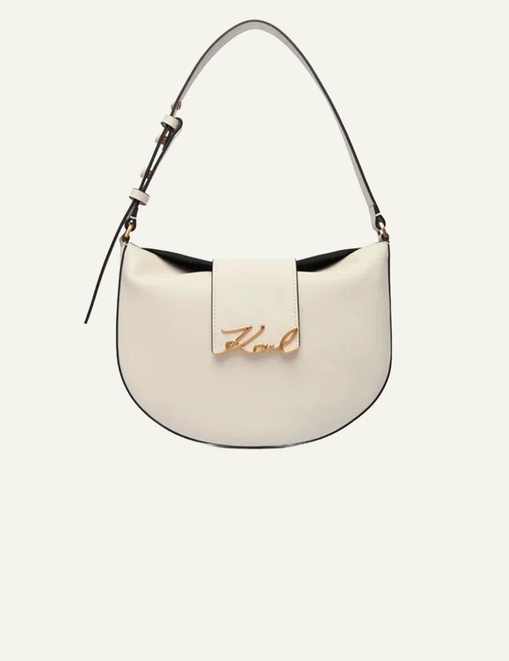 Karl Lagerfeld Shoulder Bag OffWhite Front Logo