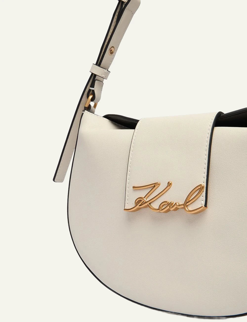 Karl Lagerfeld Shoulder Bag OffWhite Logo Detail