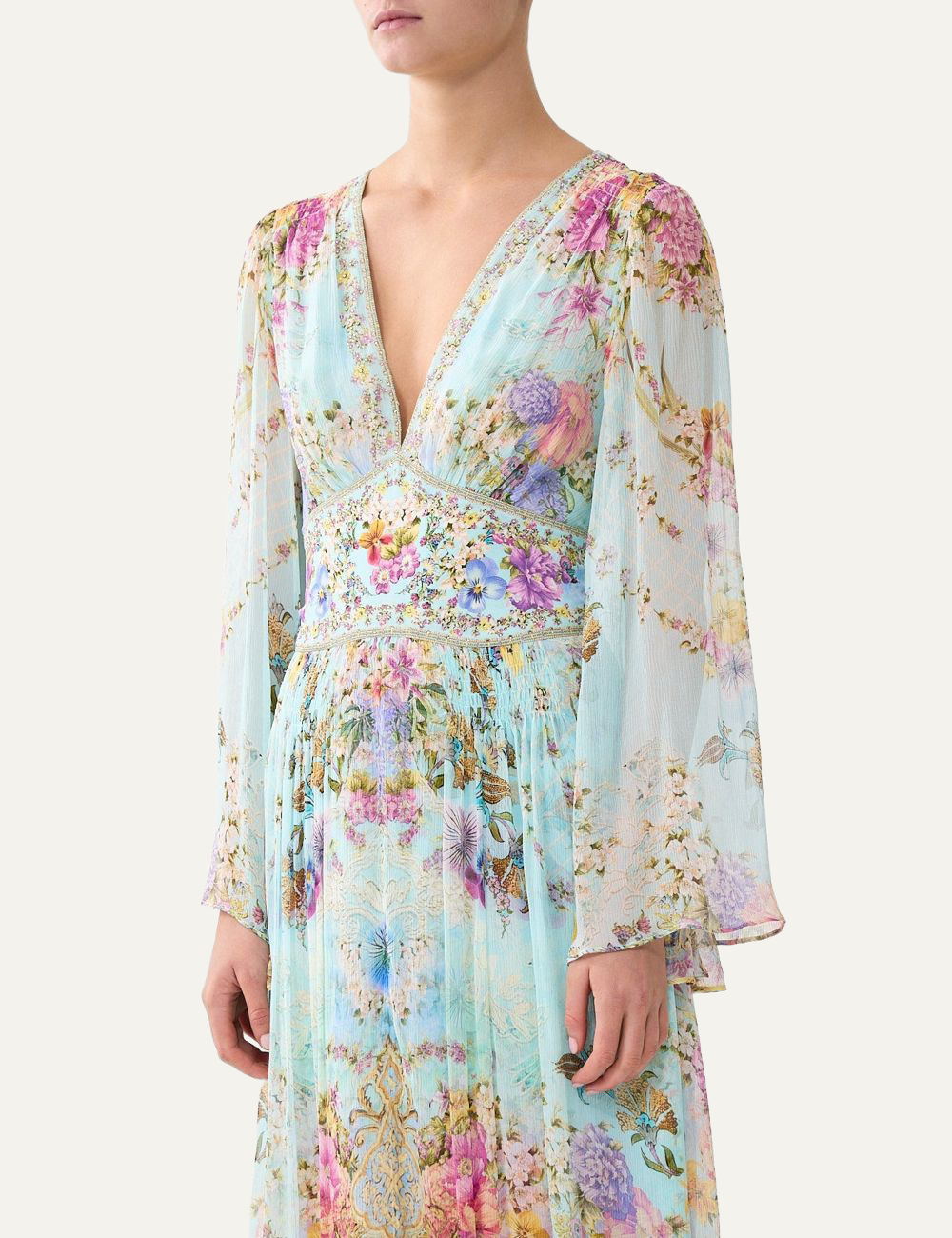 CAMILLA CAMILLA FLARED SLEEVE DRESS BAZAAR BLOOMS fashion product photo