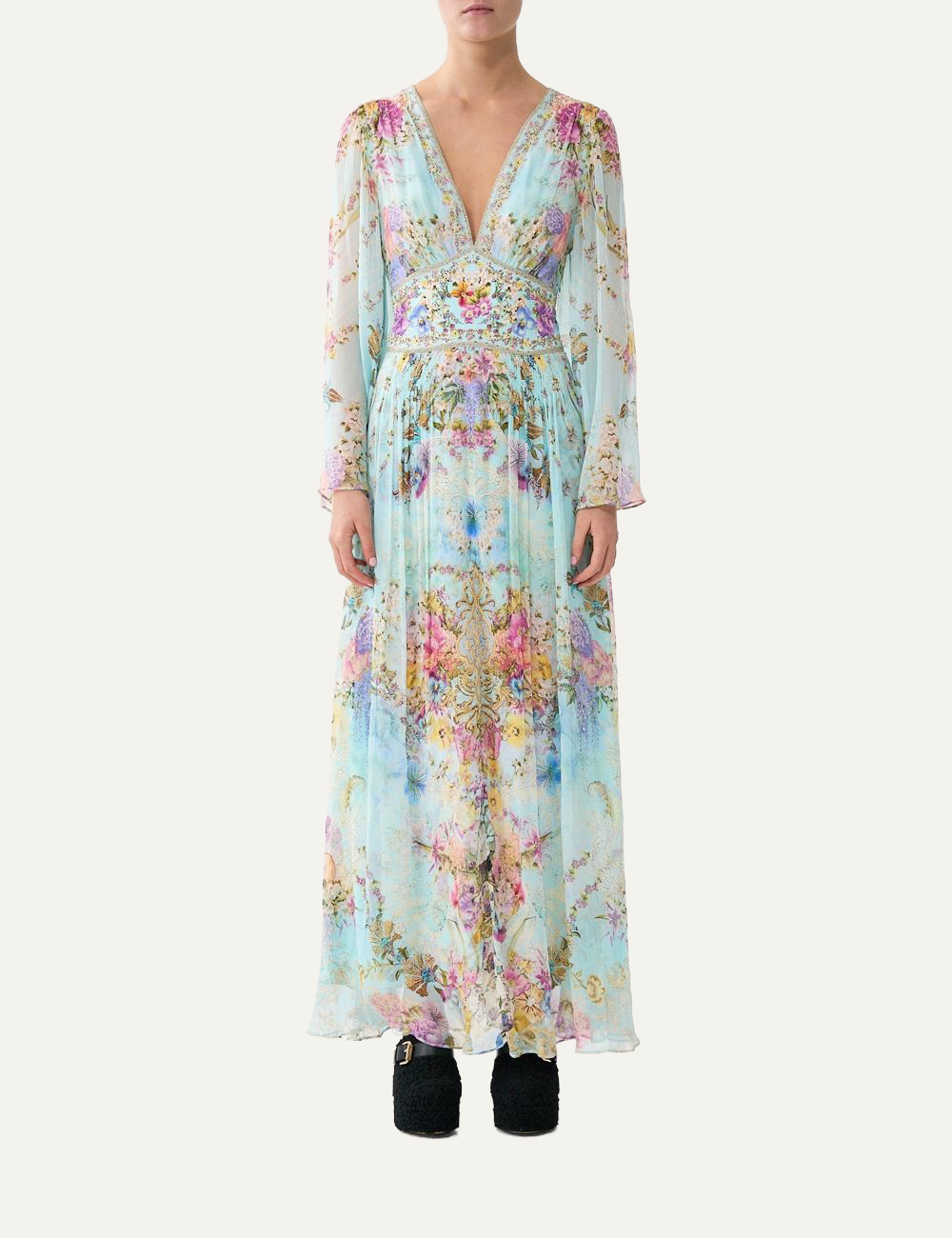 CAMILLA CAMILLA FLARED SLEEVE DRESS BAZAAR BLOOMS fashion product photo