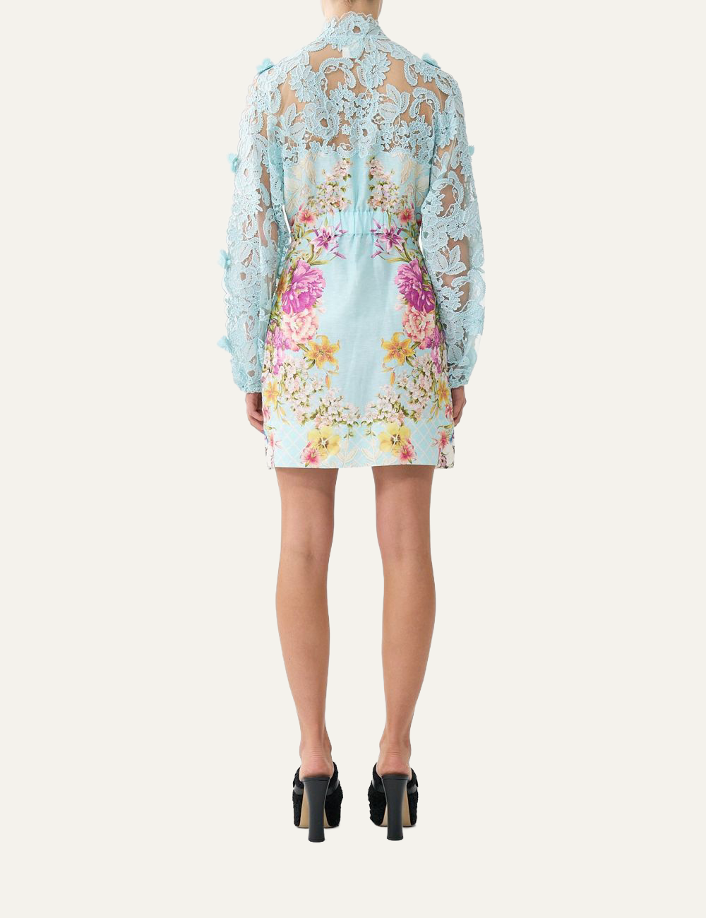 CAMILLA CAMILLA LACE SLEEVE MINI DRESS BAZAAR BLOOMS fashion product photo