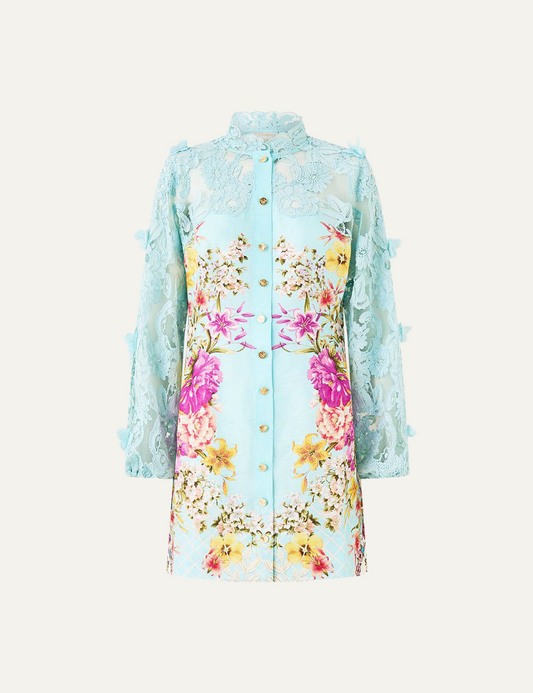 CAMILLA CAMILLA LACE SLEEVE MINI DRESS BAZAAR BLOOMS fashion product photo