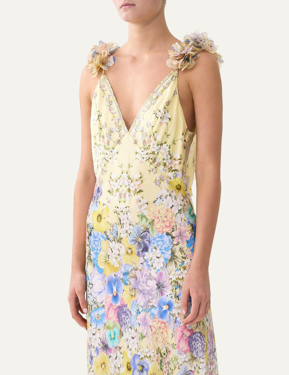 CAMILLA CAMILLA V NECK SLIP DRESS DARLING BUDS fashion product photo