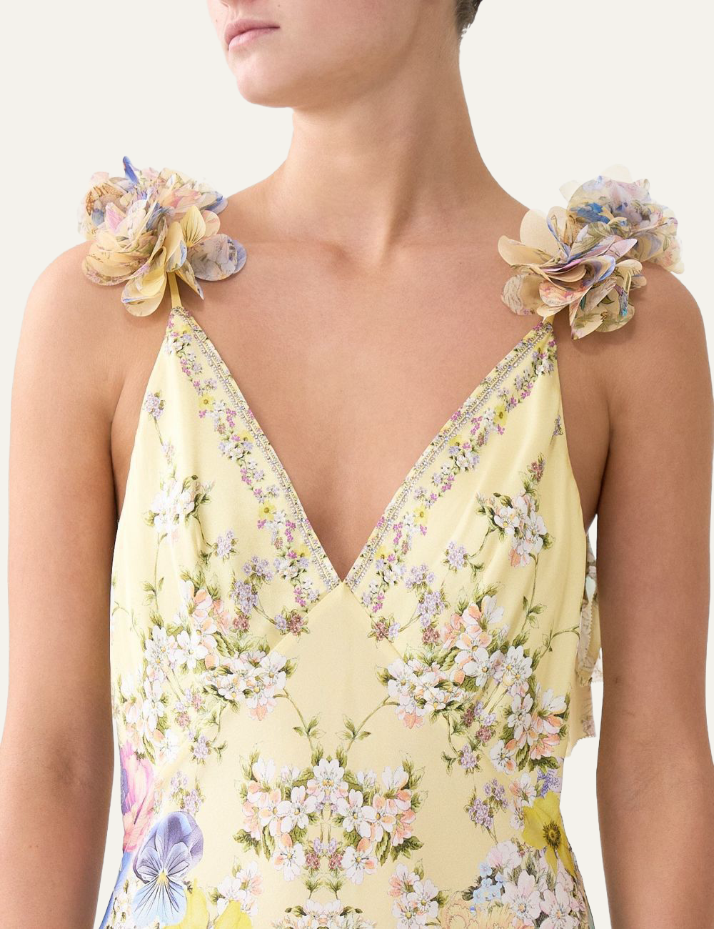 CAMILLA CAMILLA V NECK SLIP DRESS DARLING BUDS fashion product photo