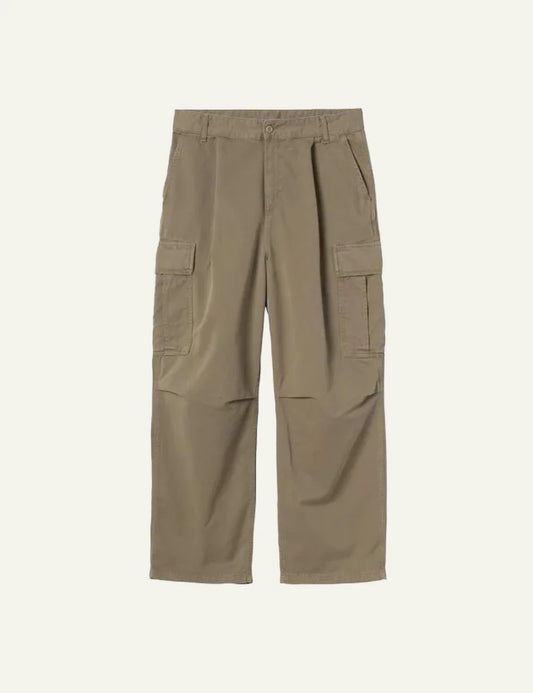Ανδρικό Carhartt WIP Cole Cargo Pant σε Moraga twill, relaxed fit με low crotch, layered knees και utility pockets, studio product front view shot.
