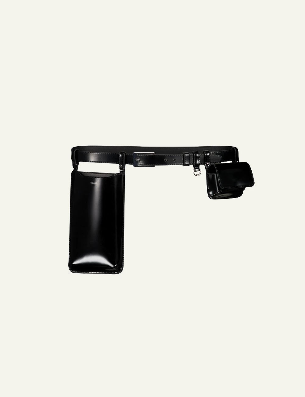 Coperni Case Belt Black Leather Modular Flat