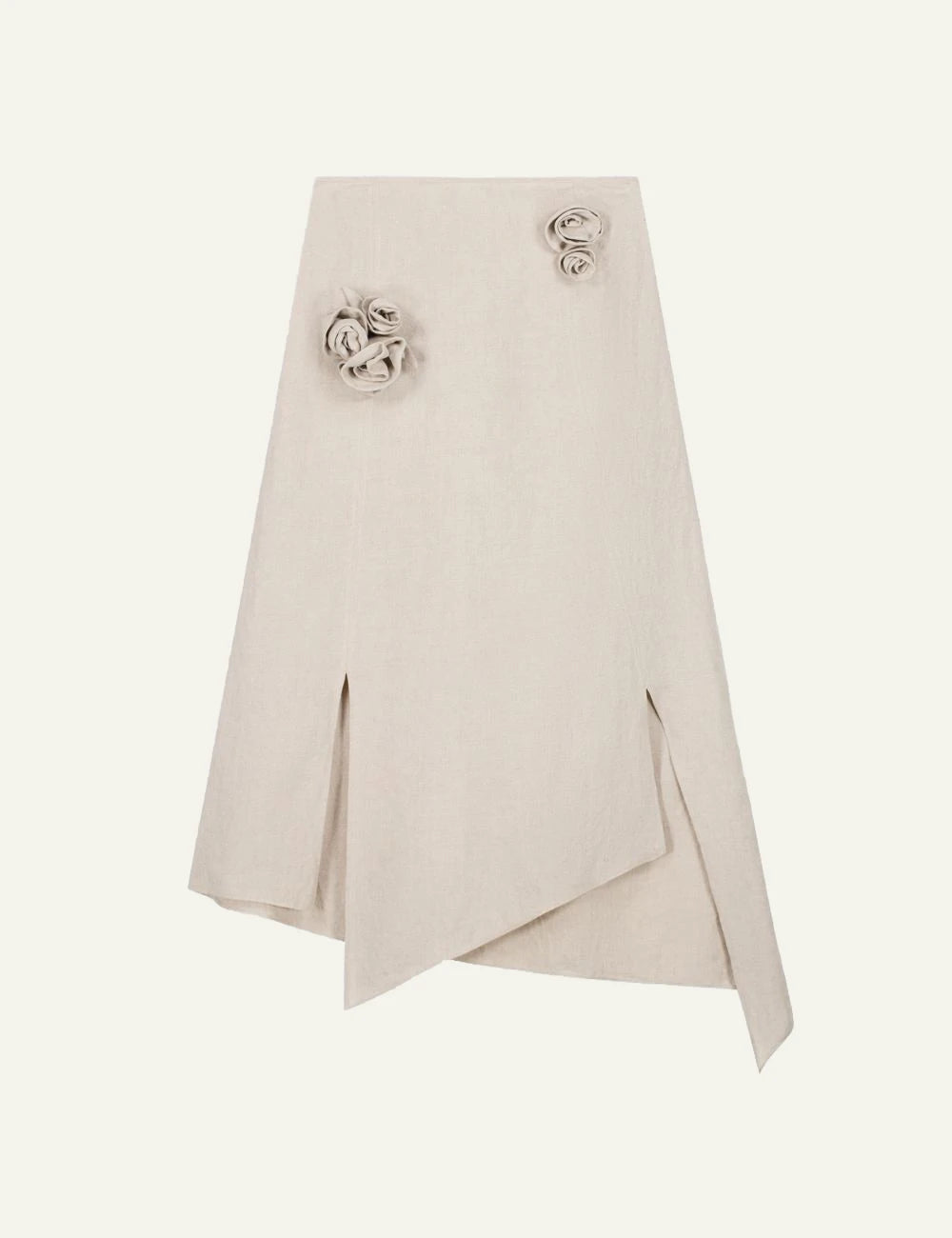 Coperni Flower Skirt Beige Flat Lay