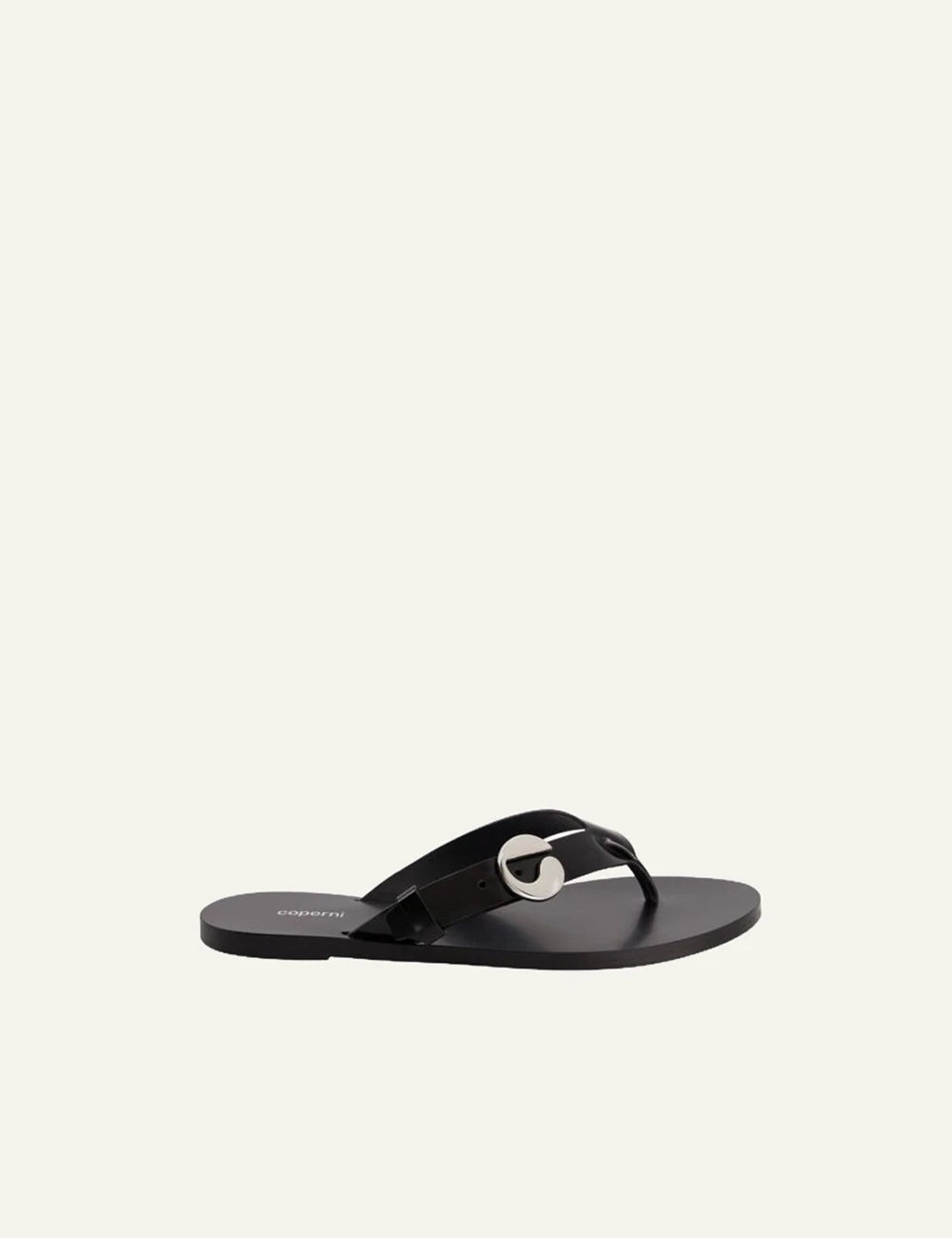 Coperni C Logo Flip Flops Black Side view