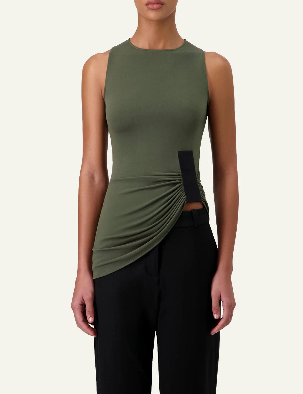 Coperni Sleeveless Top Green Detail Waist