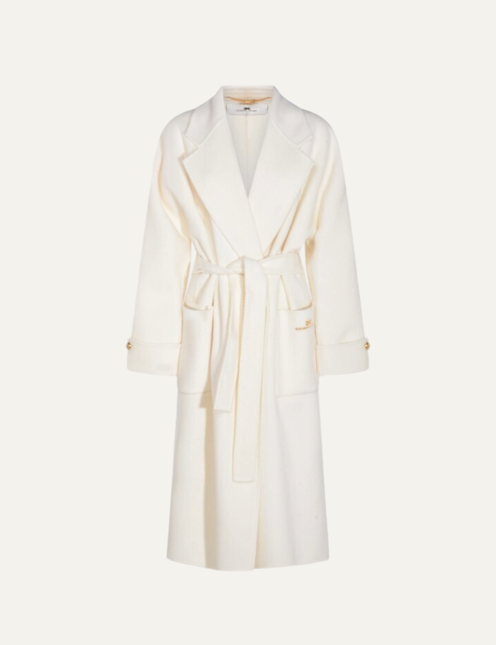 ELISABETTA FRANCHI Coat in double wool blend cloth