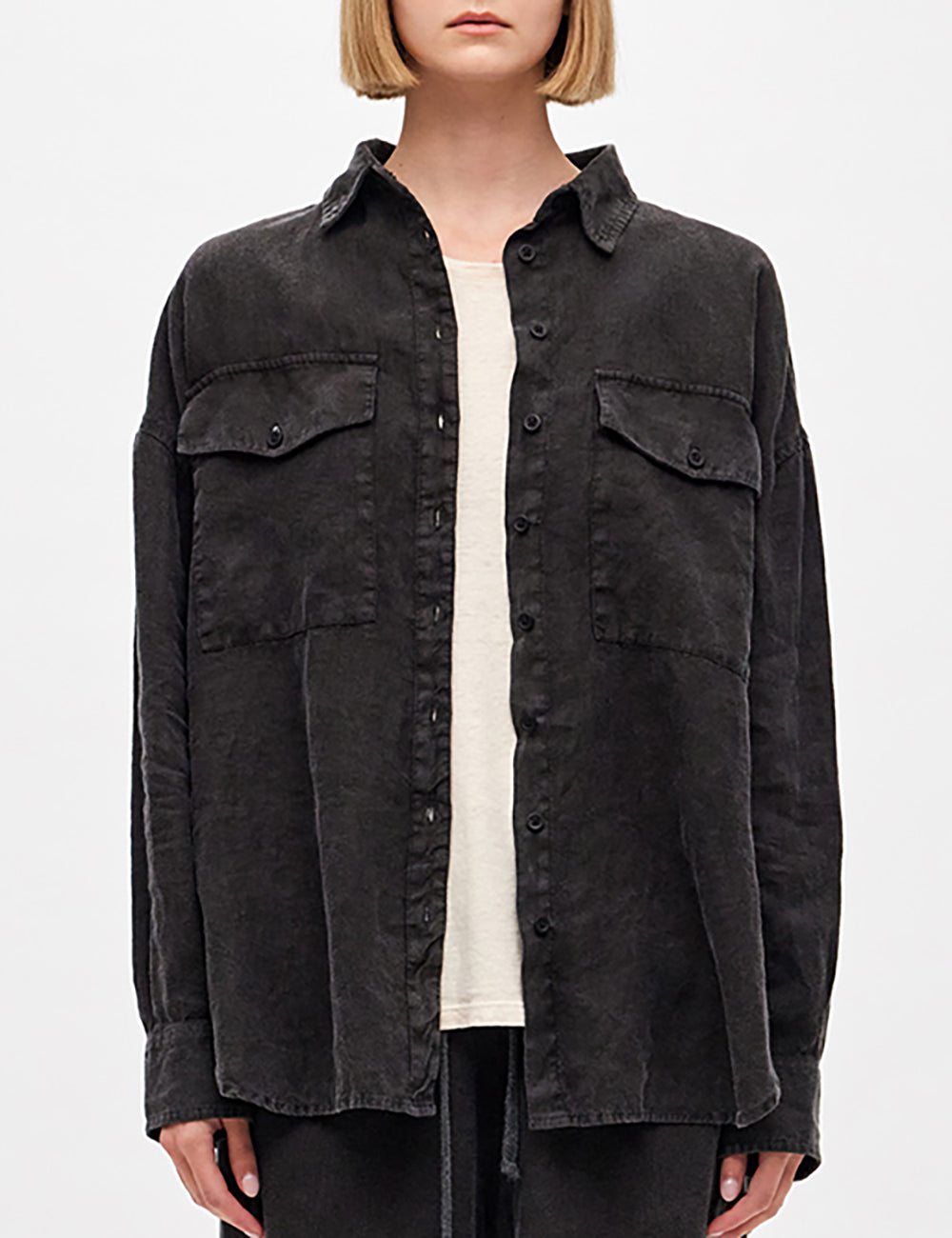 DIRTY LAUNDRY Oversized Linen Shirt DIRTY LAUNDRY