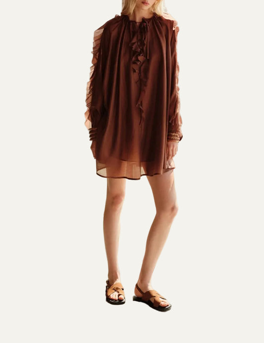 Devotion_Cashmere_Dress_Mini_Brown_Indoor_Full
