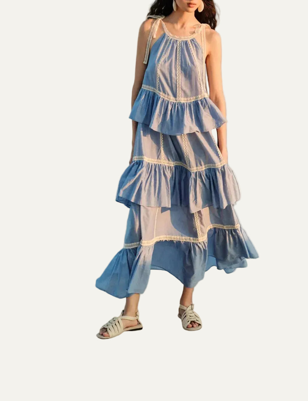 Devotion Mirage Dress maxi blue front full look