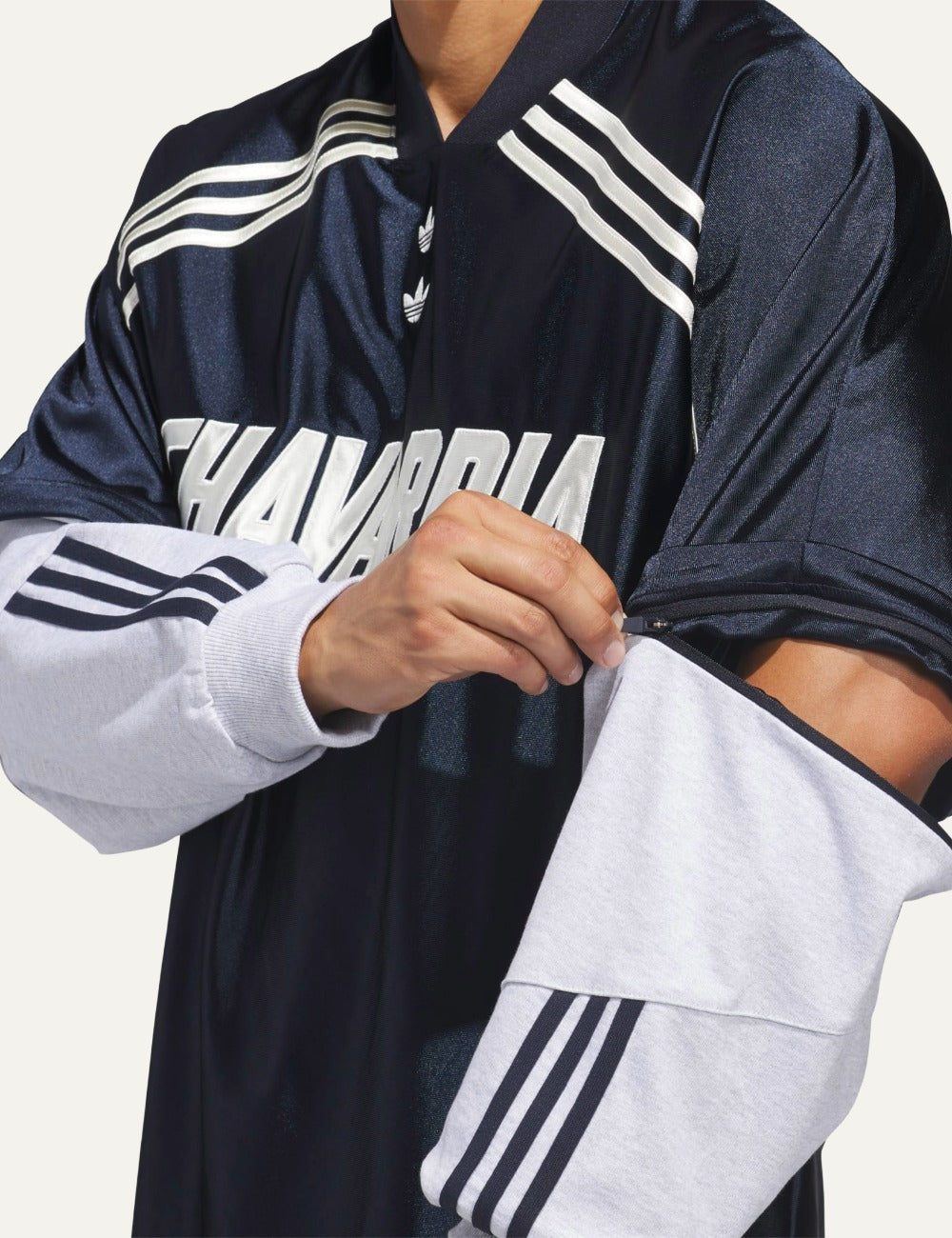adidas Originals x Willy Chavarria Dazzle jersey men details zipper view basketball style