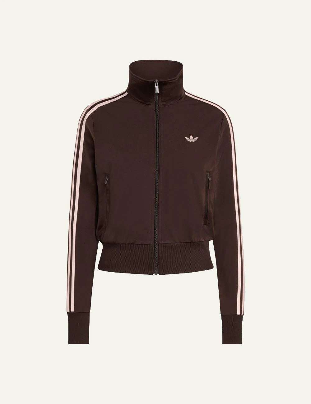 Adidas Originals KC6572 Firebird track top aurora coffee sandy pink front flat view