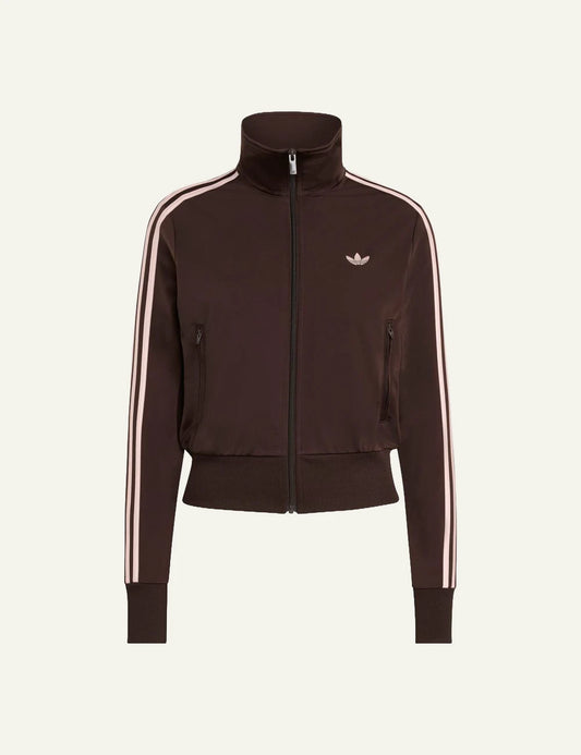 Adidas Originals KC6572 Firebird track top aurora coffee sandy pink front flat view