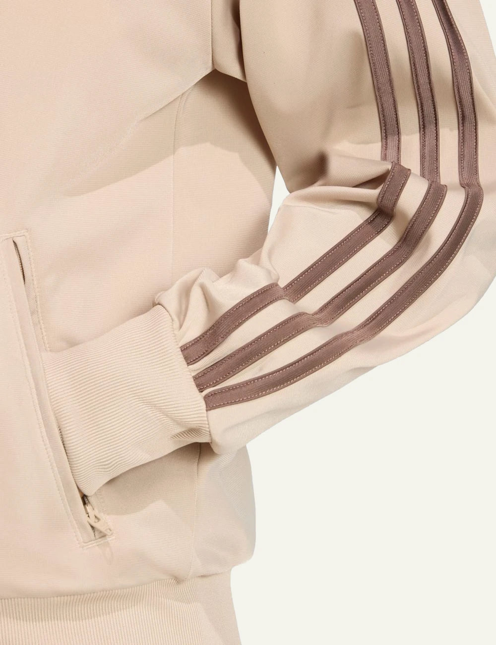 Adidas Originals KD1327 Firebird track top stone khaki earth strata detail view