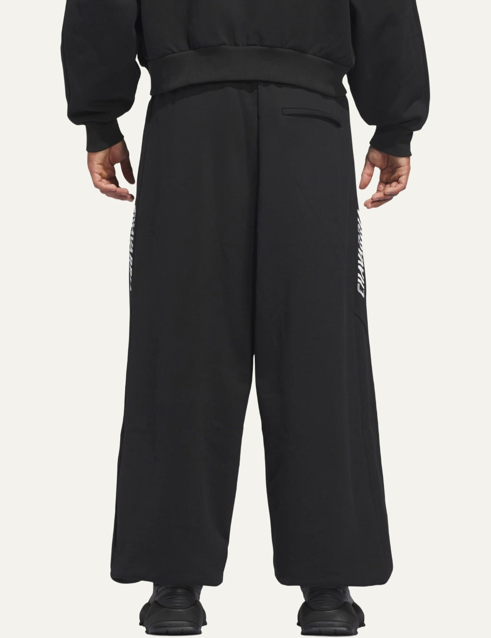 adidas Originals x Willy Chavarria men jogger black back view oversized fit