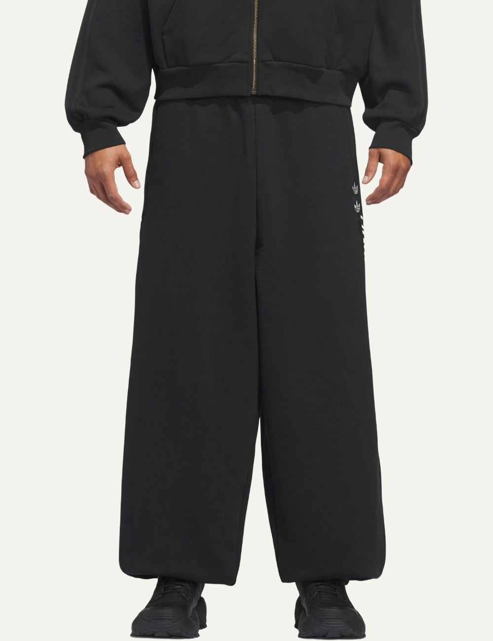 adidas Originals x Willy Chavarria men jogger black front view oversized fit