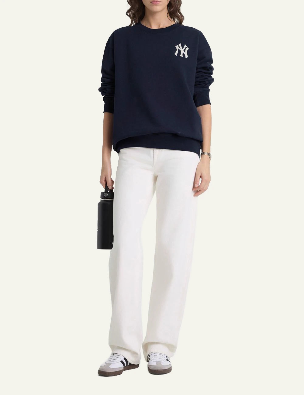 Sporty and Rich NY Yankees navy sweatshirt front view