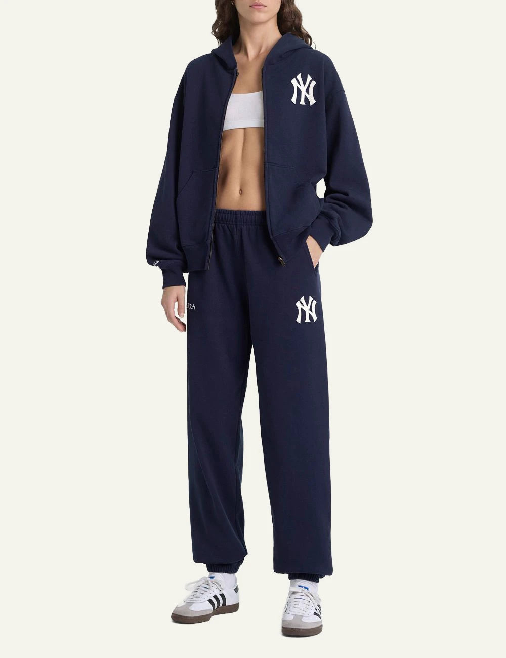Sporty and Rich NY Yankees navy sweatpants relaxed fit