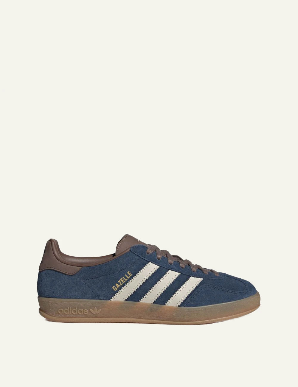 Men's adidas Originals Gazelle Indoor suede sneakers in blue, off white and brown