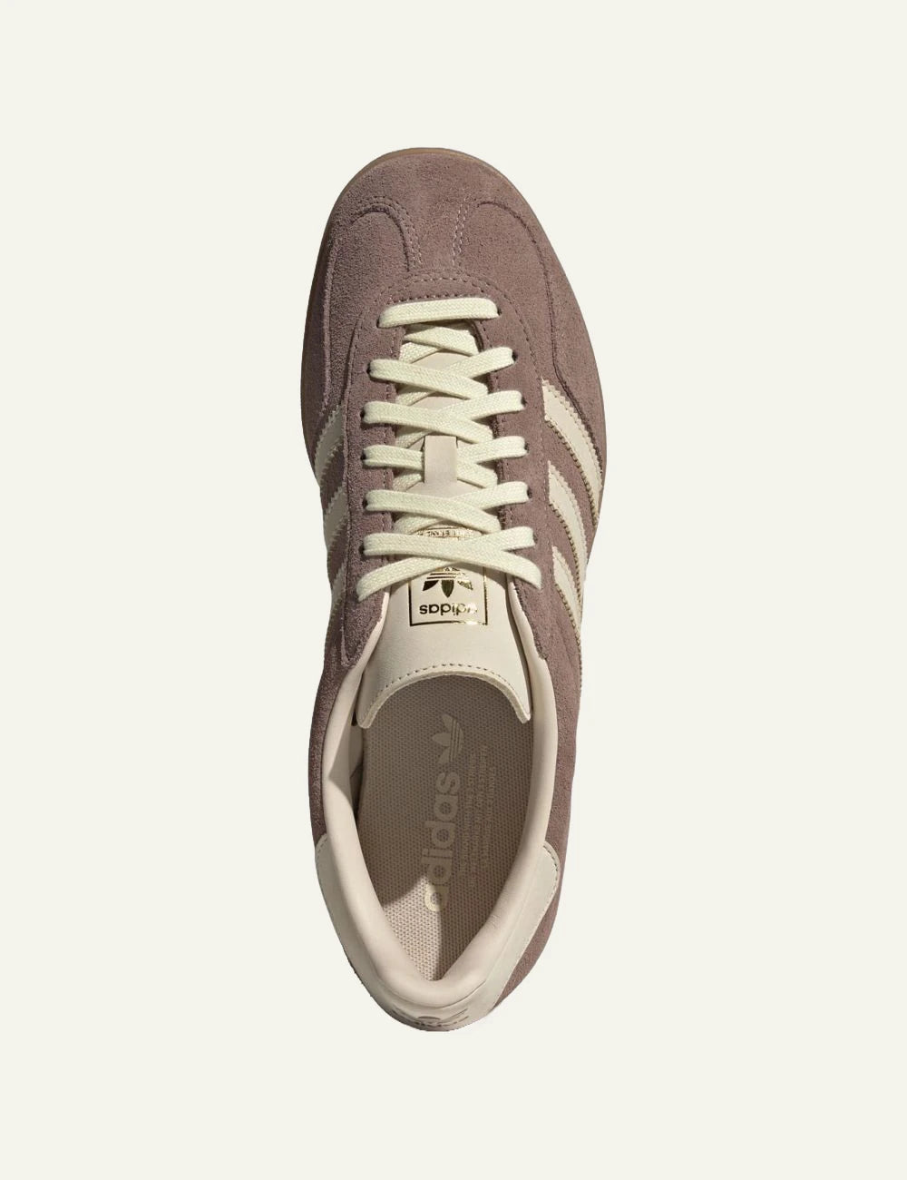 adidas Originals Gazelle Indoor sneakers in Trace Brown suede with Warm Vanilla top