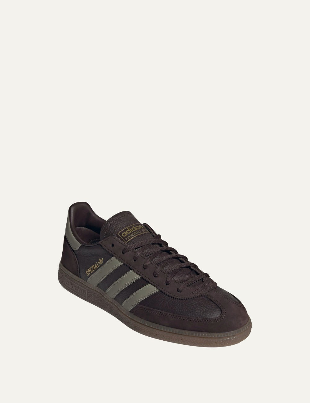 adidas Handball Spezial brown sneakers γωνιακή όψη SPEZIAL branding 