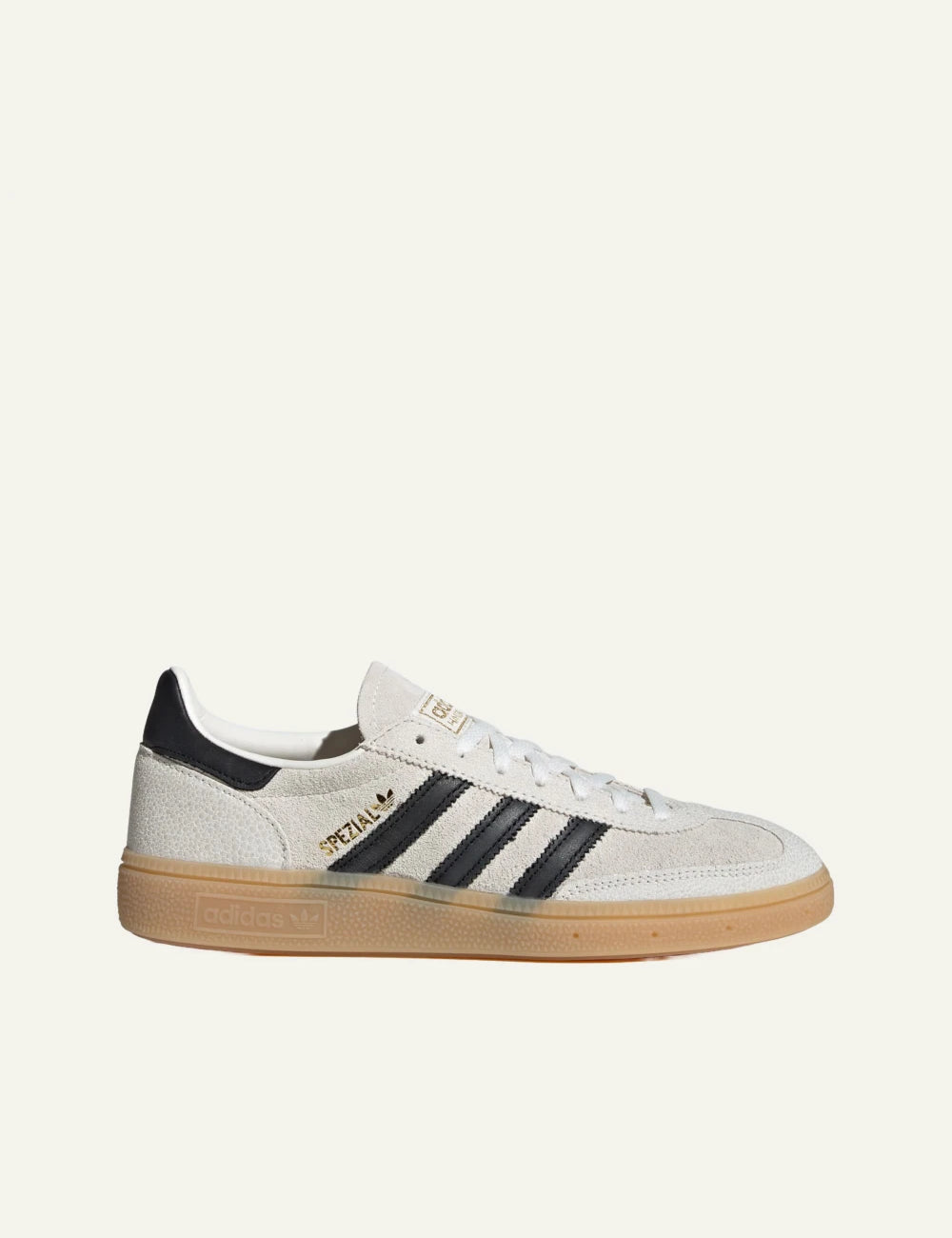 Adidas Originals Handball Spezial women's white suede sneakers side view