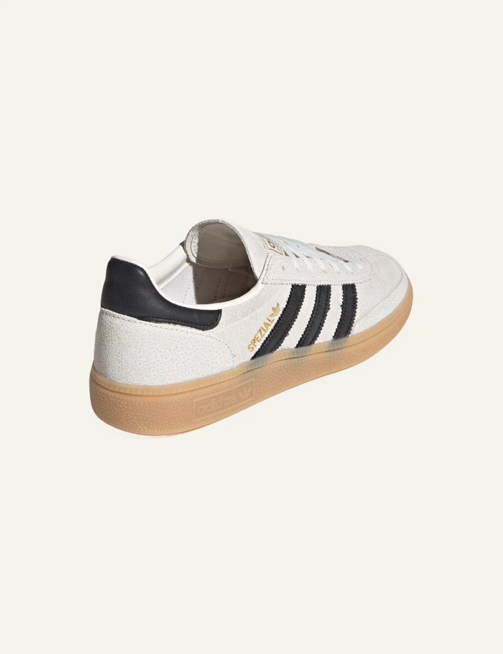 Adidas Originals Handball Spezial women's white suede sneakers back view