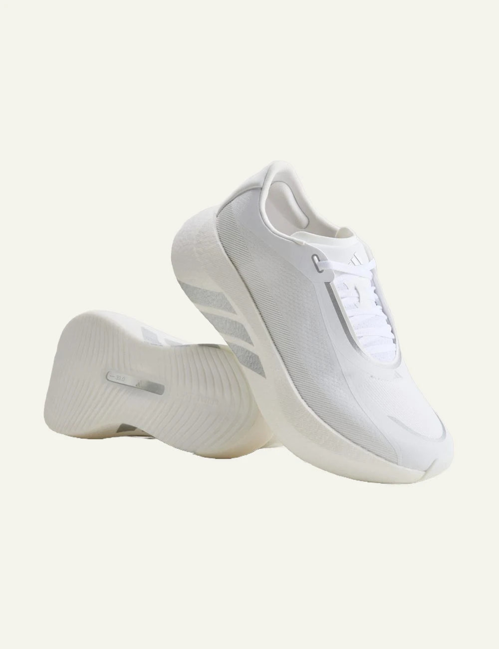Adidas Hyperboost Edge white running shoes with Hyperboost Pro midsole sole