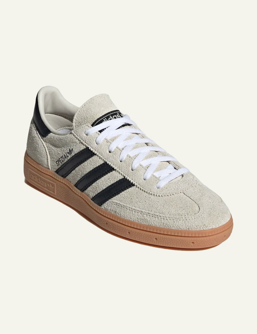 adidas Originals Handball Spezial suede sneakers in Alumina with Core Black stripes and gum angled
