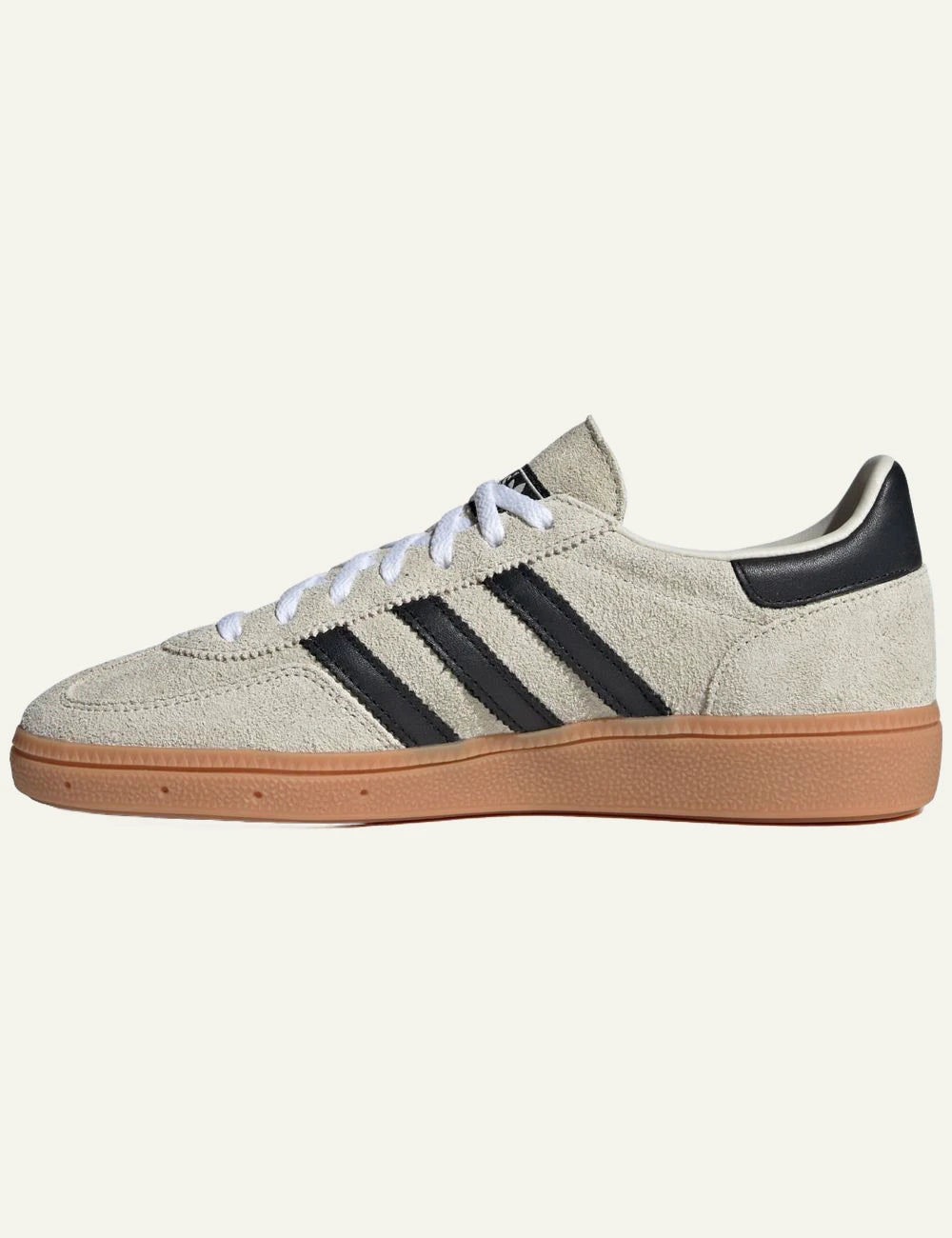 adidas Originals Handball Spezial suede sneakers in Alumina with Core Black stripes and gum sole profile