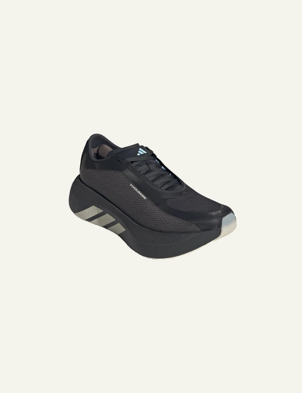 Adidas Men’s Charcoal Hyperboost Edge Sneakers angled