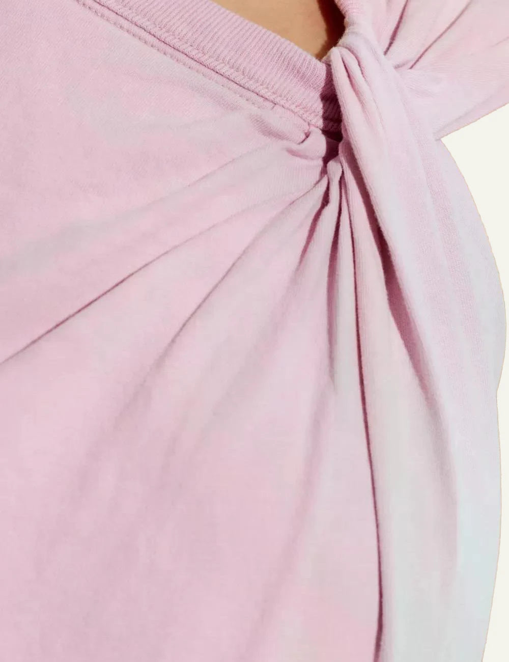Isabel Marant pink top close-up knot draped detail