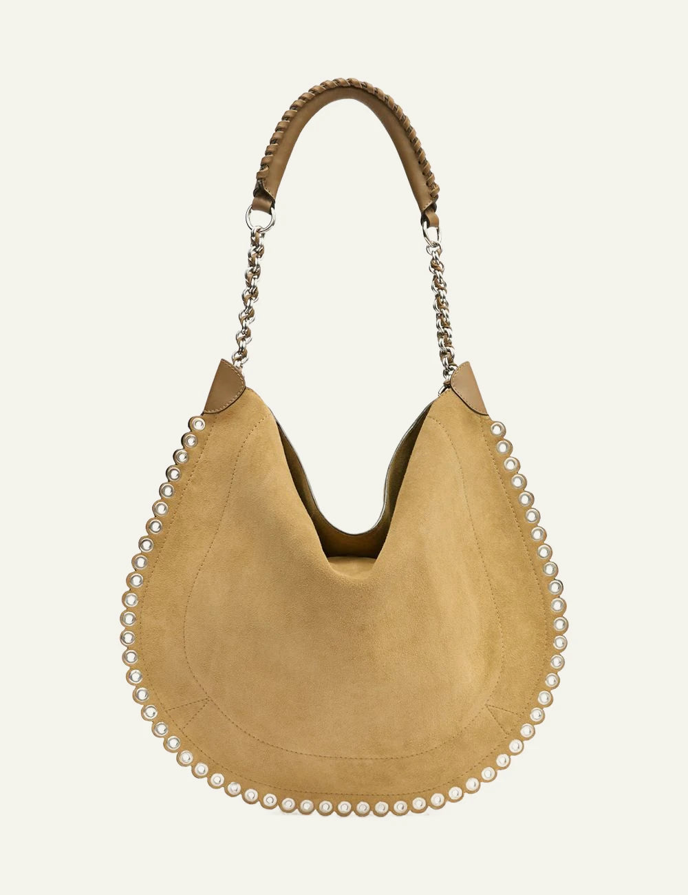 Isabel Marant Suede Hobo Bag Beige front