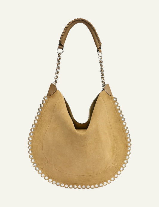 Isabel Marant Suede Hobo Bag Beige front