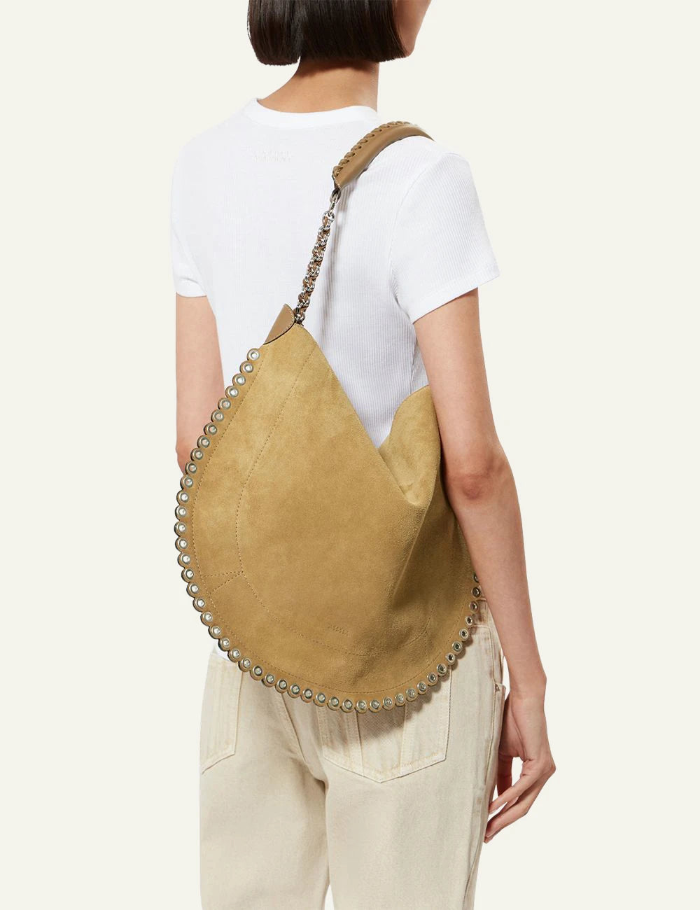 Isabel Marant Suede Hobo Bag Beige model