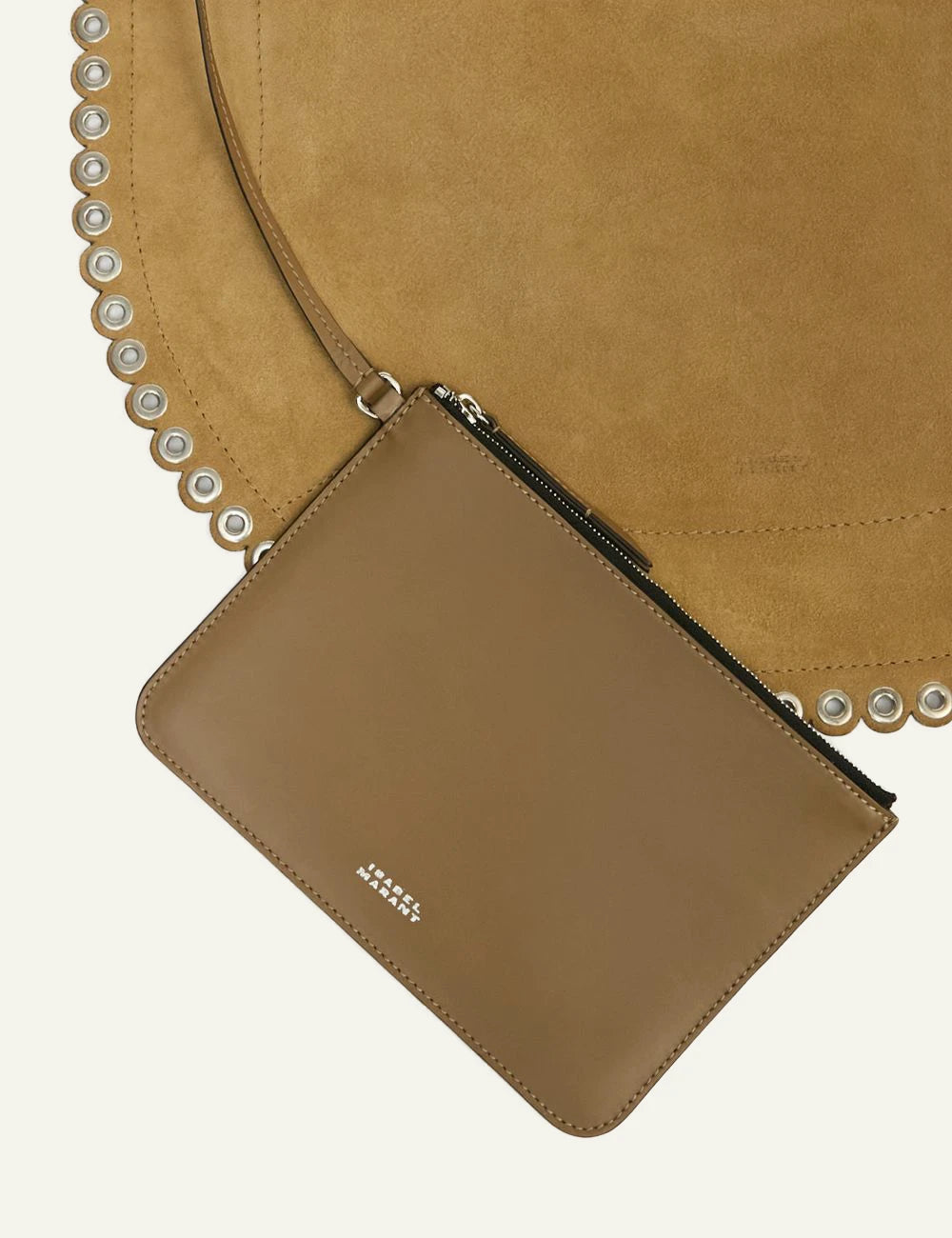 Isabel Marant Suede Hobo Bag Beige detail
