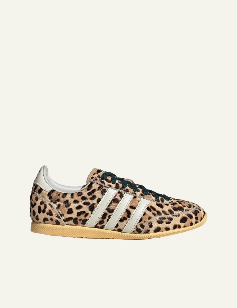 Adidas Originals Japan leopard print pony hair leather sneakers in Magic Beige