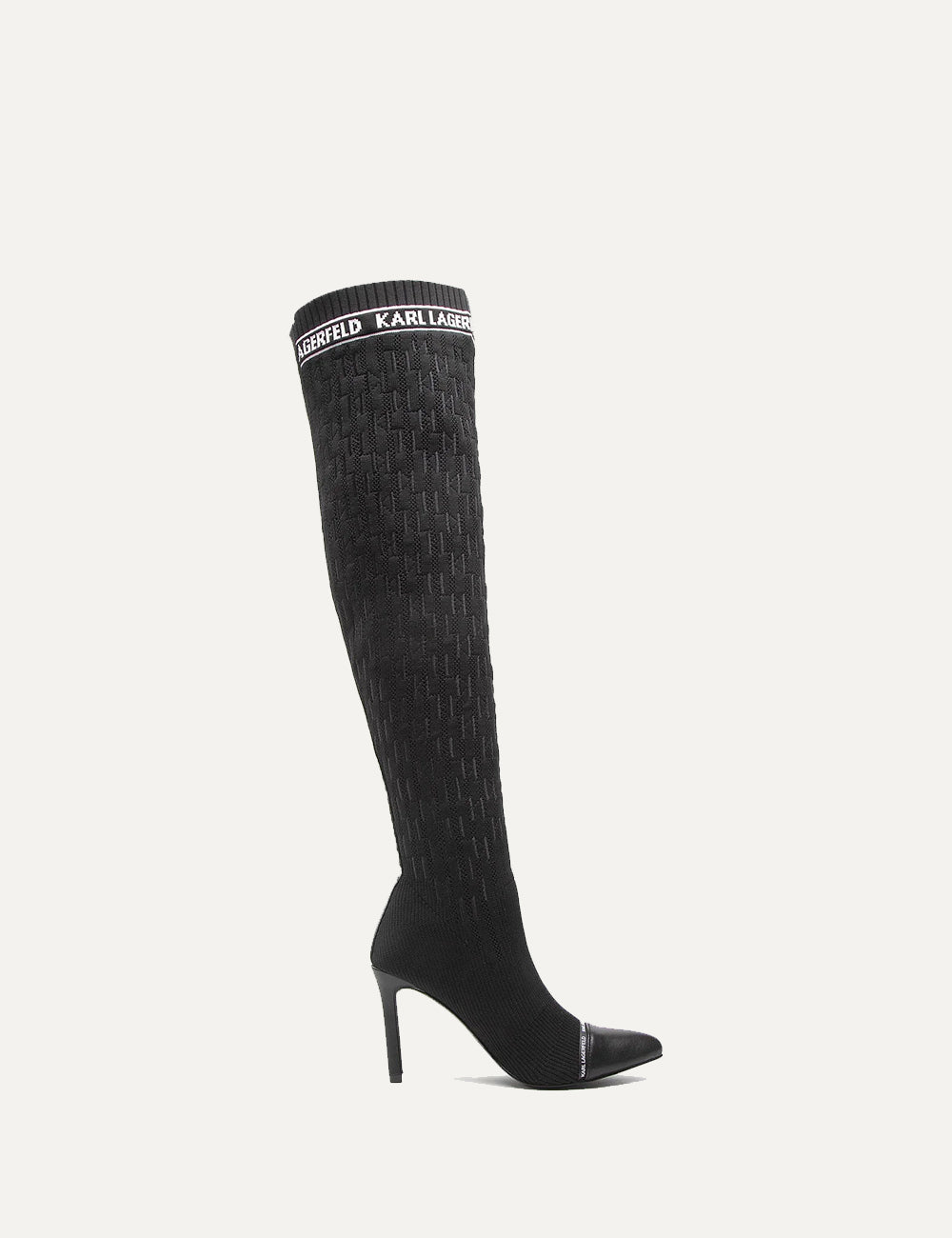 KARL LAGERFELD Monogram Ribbed Knee