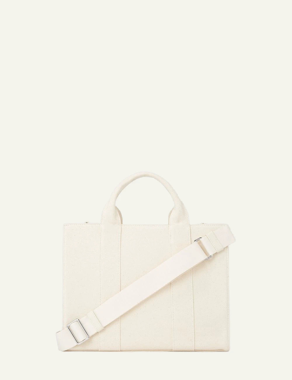 Karl Lagerfeld canvas tote bag back view with detachable shoulder strap