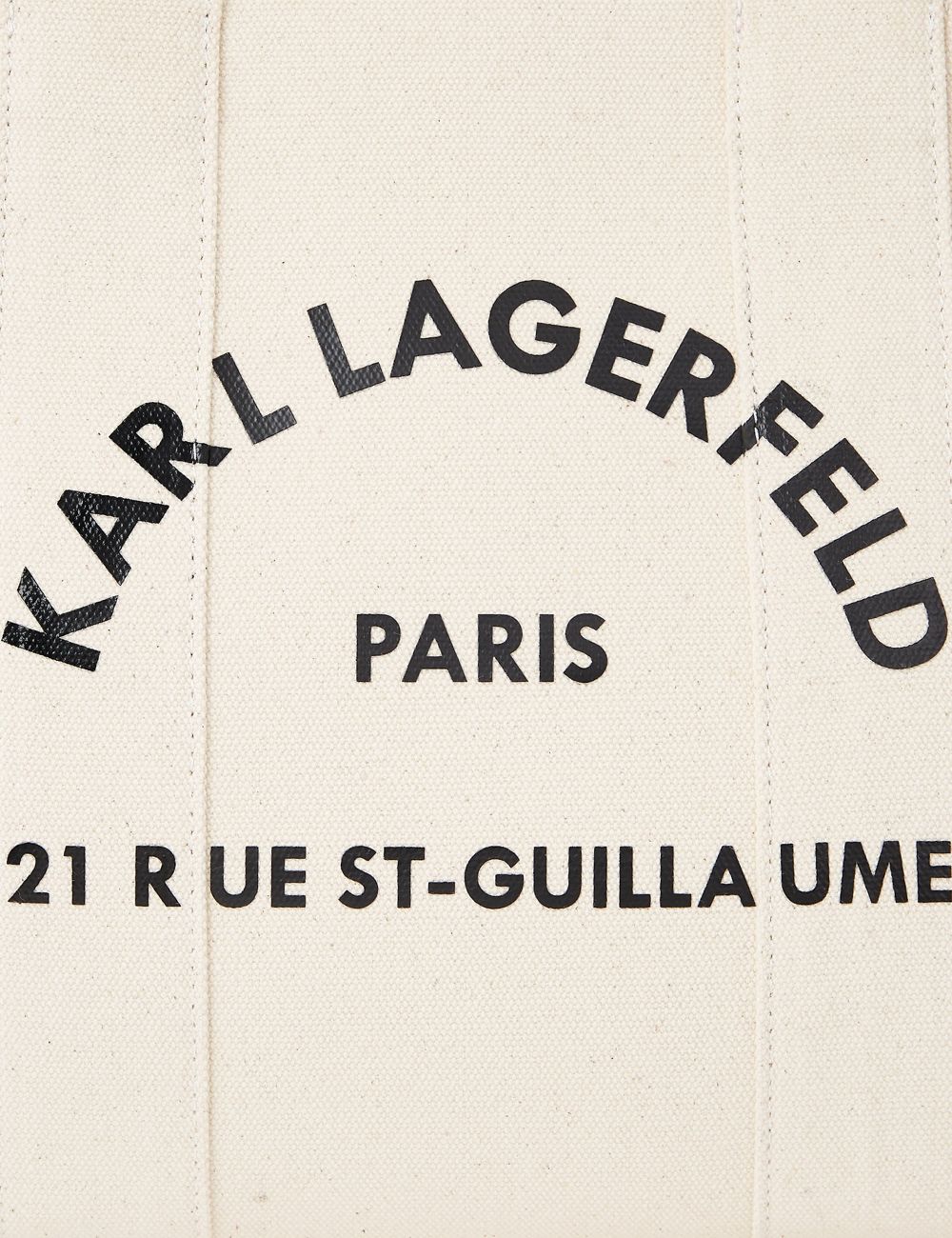 Karl Lagerfeld canvas tote bag logo detail Karl Lagerfeld Paris front print
