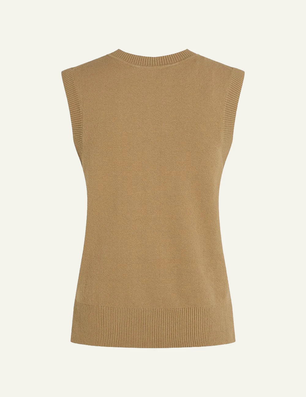 Karl Lagerfeld Ikon knit vest beige back view