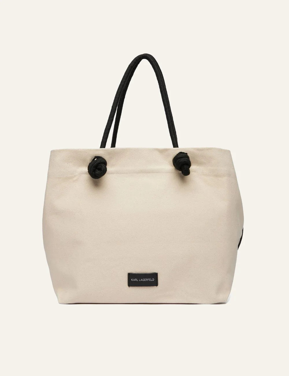 Karl Lagerfeld Hotel Karl Crest Canvas Bag Beige Back
