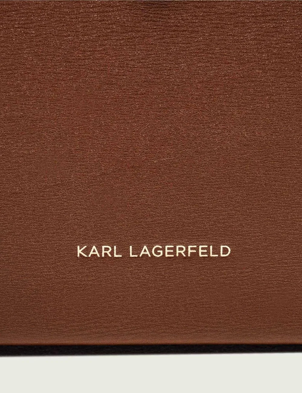 Karl Lagerfeld brown leather texture with logo print